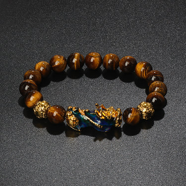 Tiger Eye Mens Thermochromic PI XIU WEALTH Bracelet